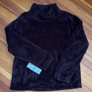 Elegant Black Fuzzy Turtleneck Sweater